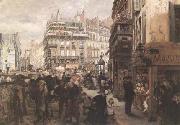 Adolph von Menzel A Paris Day (mk09) Germany oil painting reproduction